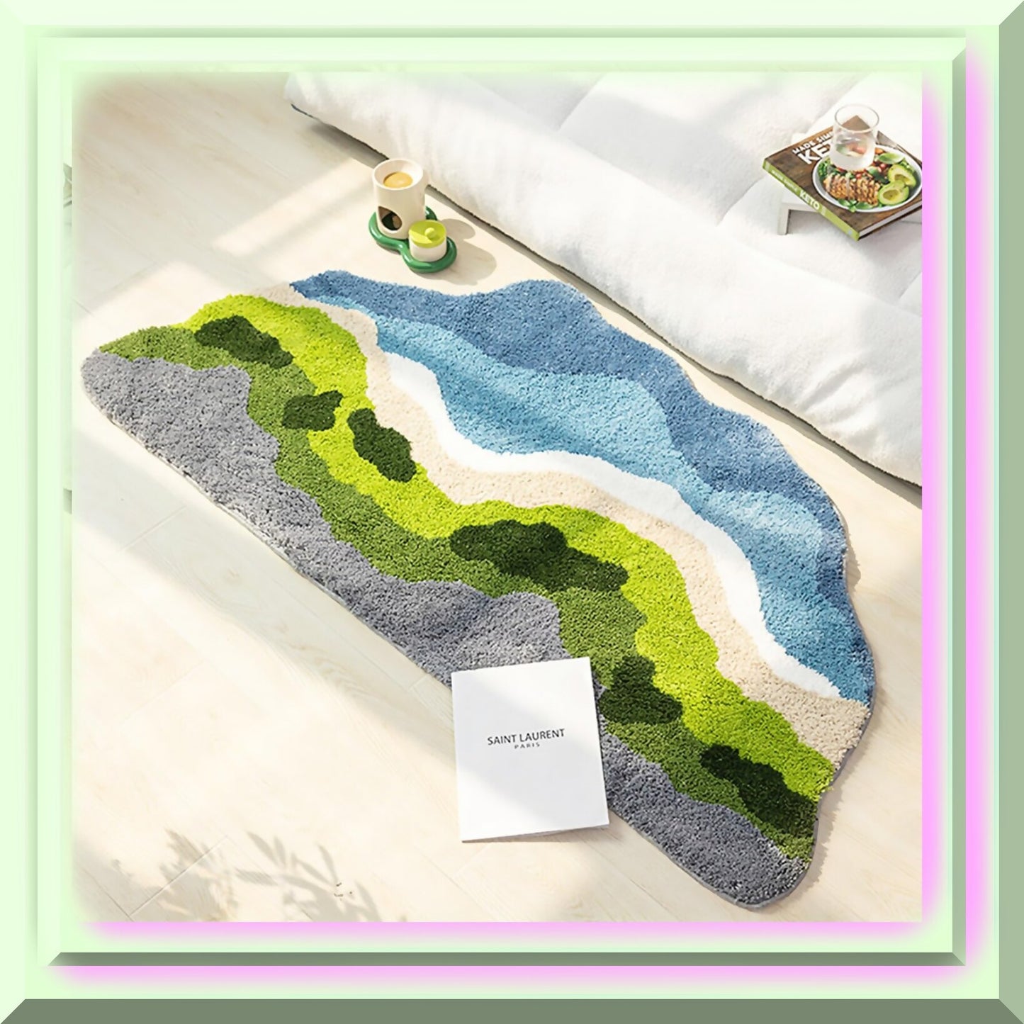 Moss Rug for Bedroom and Living Room 63x31