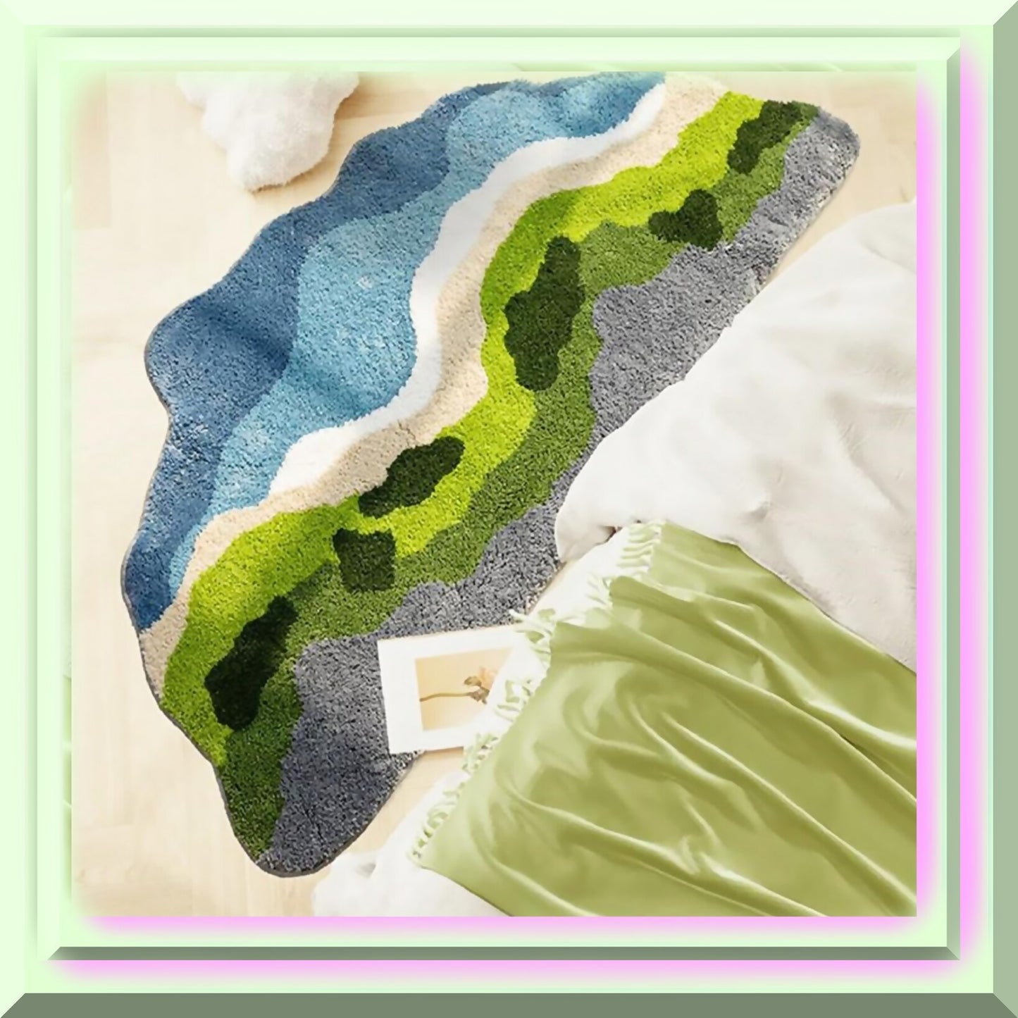 Moss Rug for Bedroom and Living Room 63x31