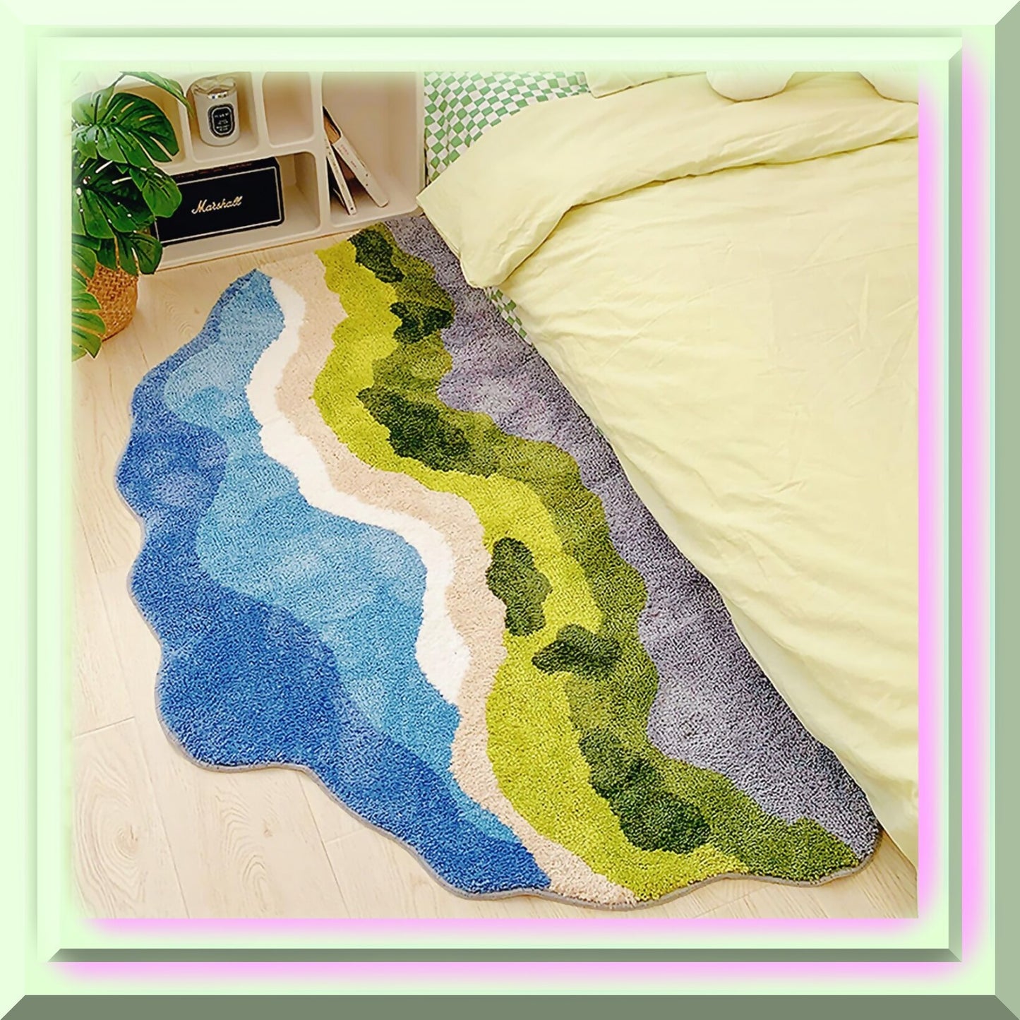 Moss Rug for Bedroom and Living Room 63x31