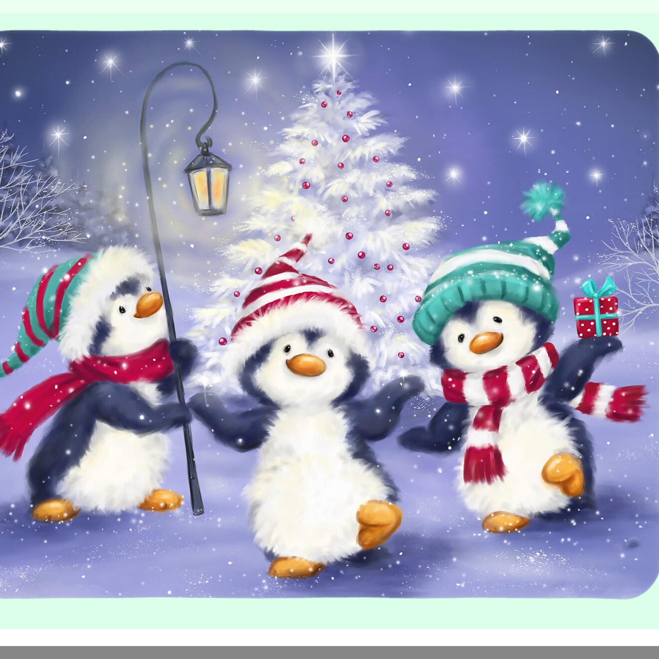 CozyPenguin Fleece Throw - Super Soft Plush Blanket for Kids & Adults, 50"x60" Queen Size, Perfect for Snow Lovers"