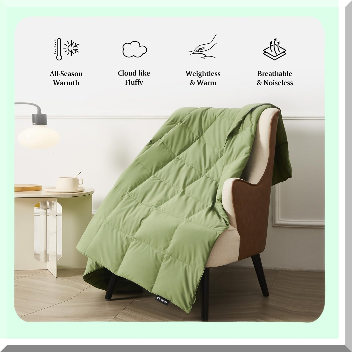 FluffyDreams All Season Twin Comforter - Ultra-Soft Down Duvet Insert with Colored Microfiber Cover Fabric & Corner Tabs for Cozy Sleep