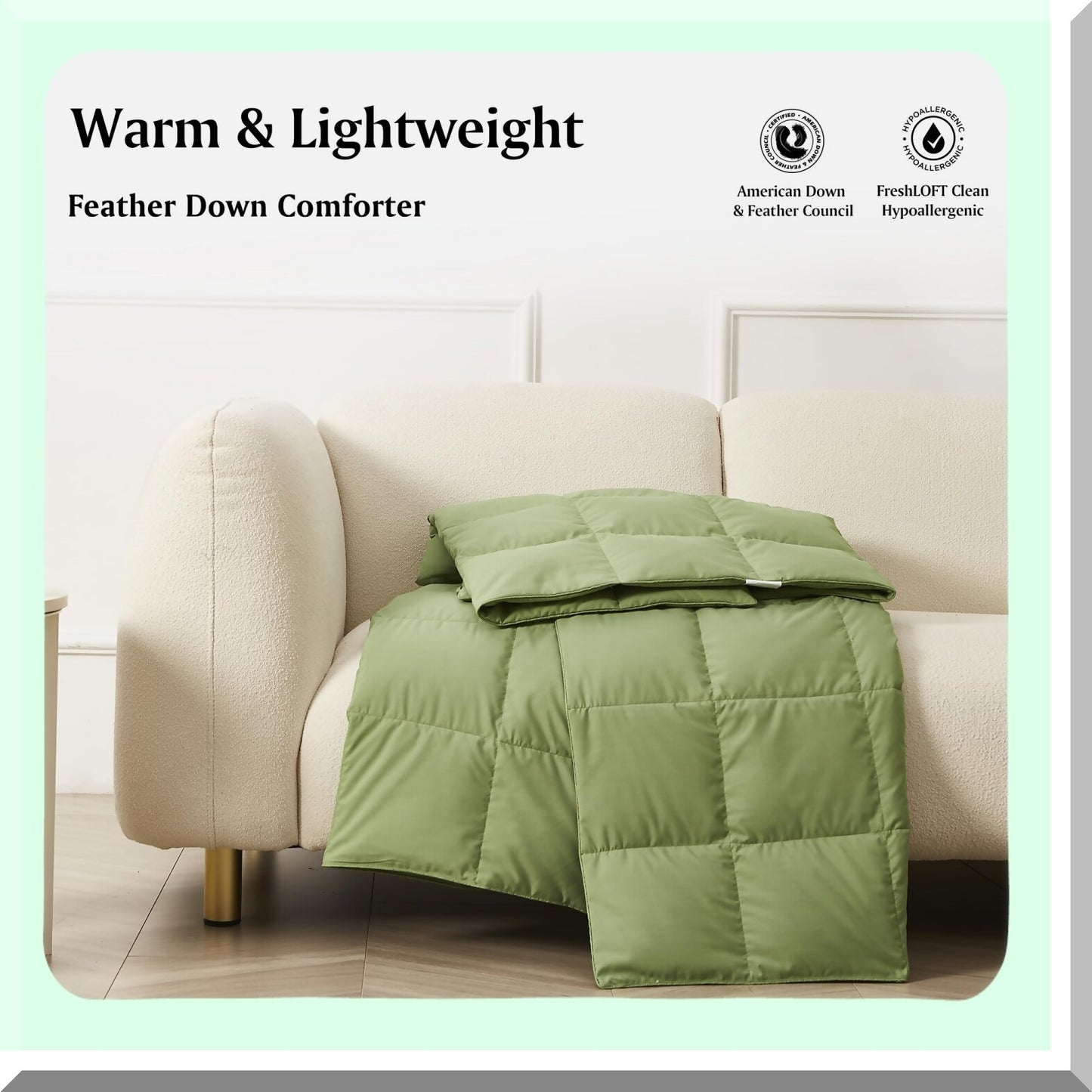 FluffyDreams All Season Twin Comforter - Ultra-Soft Down Duvet Insert with Colored Microfiber Cover Fabric & Corner Tabs for Cozy Sleep