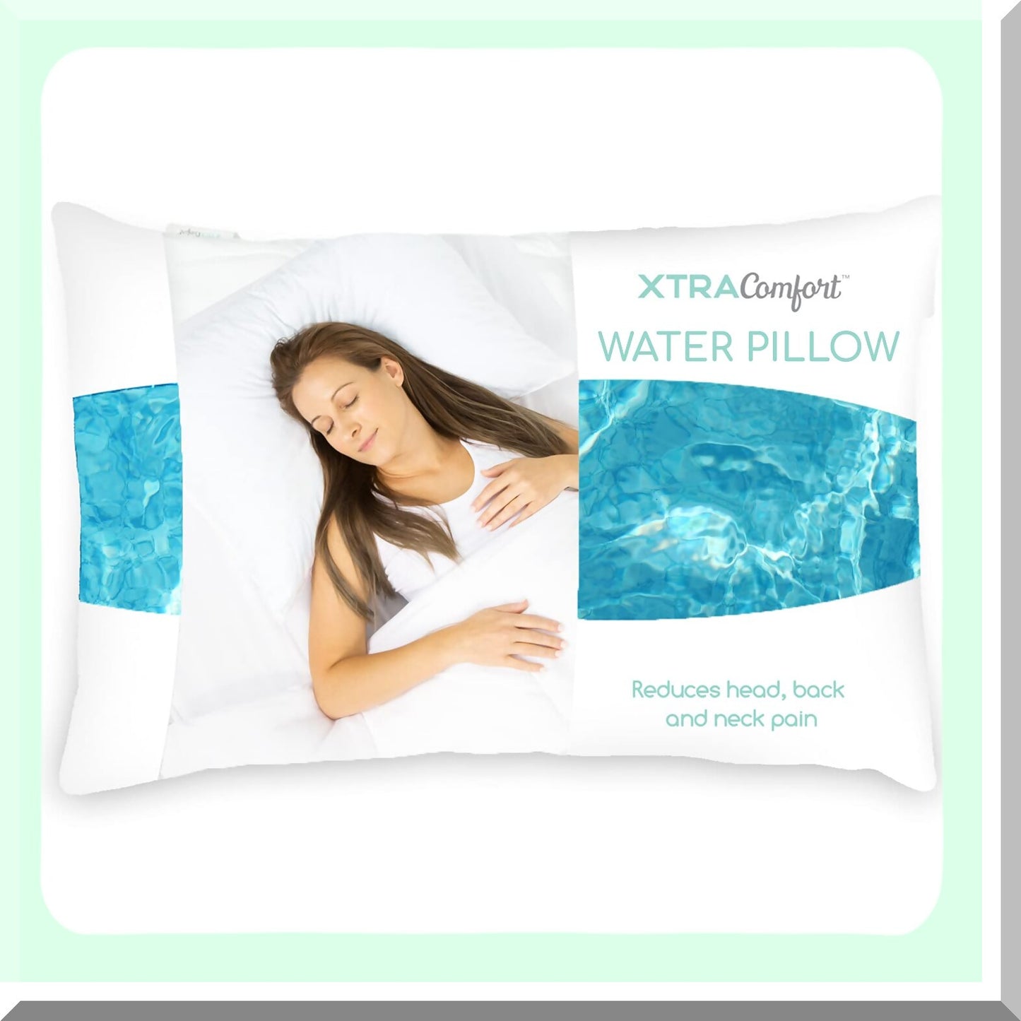 CoolSleep Memory Foam Pillow - 26x18 Water Pillow for Side and Back Sleepers with Neck and Shoulder Pain Relief. Night Sweats Cooling Soft Pillow.