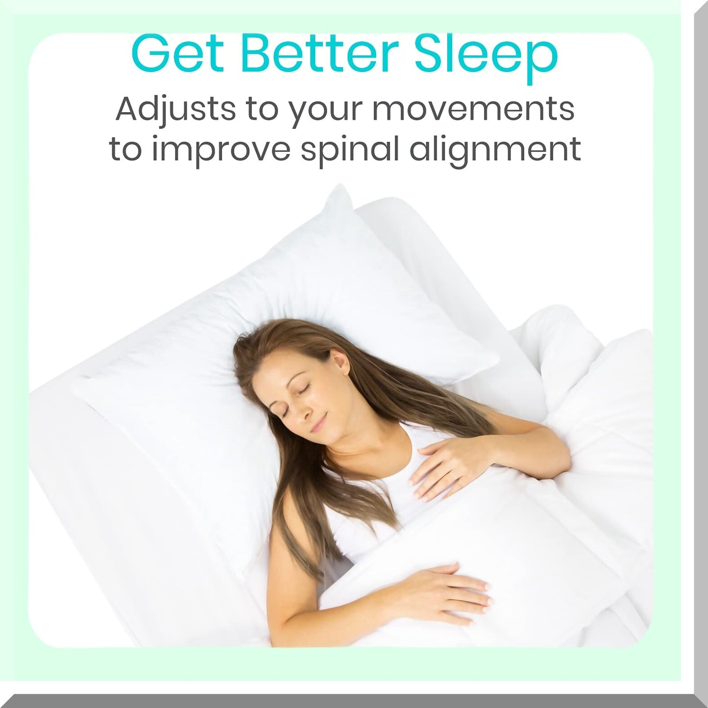 CoolSleep Memory Foam Pillow - 26x18 Water Pillow for Side and Back Sleepers with Neck and Shoulder Pain Relief. Night Sweats Cooling Soft Pillow.