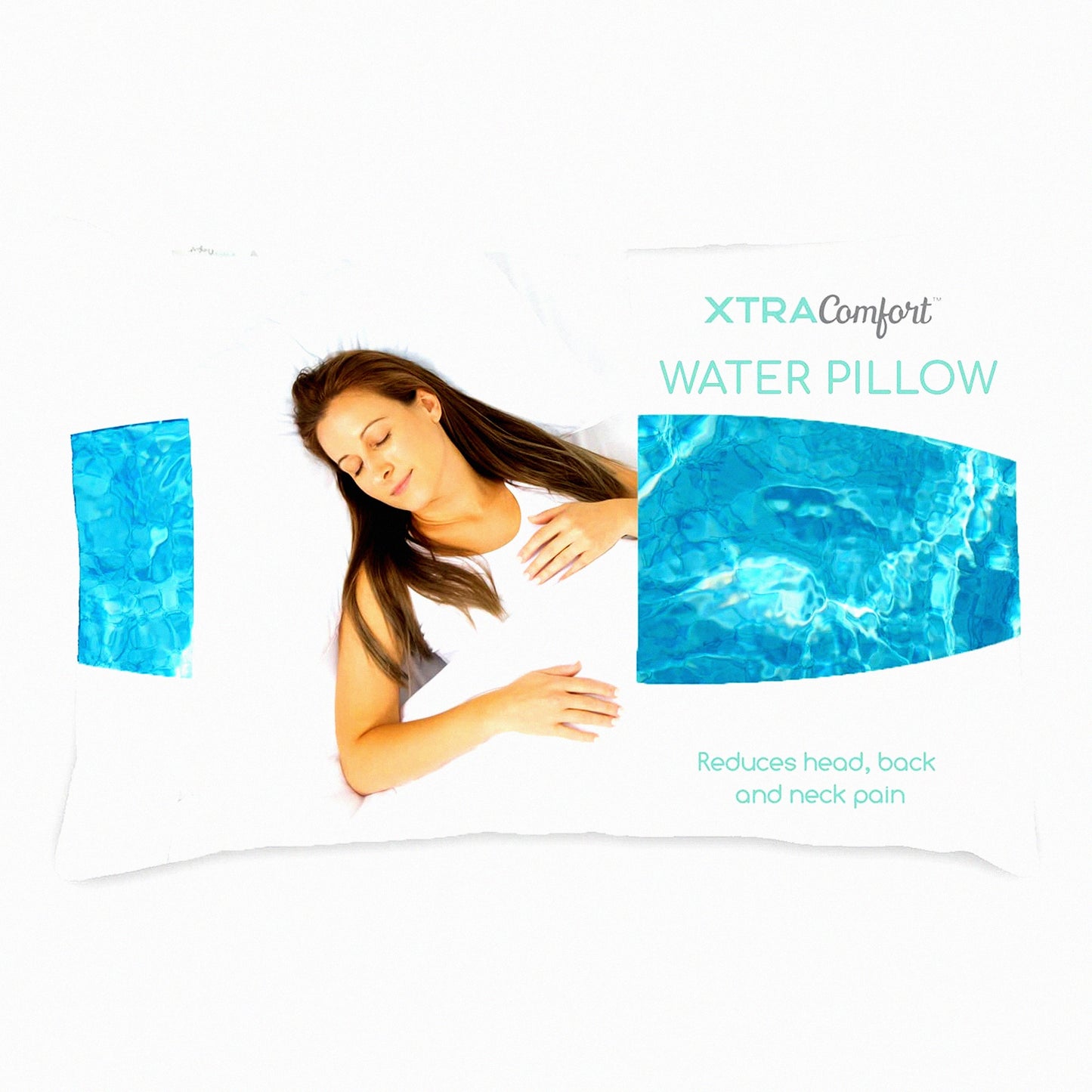 CoolSleep Memory Foam Pillow - 26x18 Water Pillow for Side and Back Sleepers with Neck and Shoulder Pain Relief. Night Sweats Cooling Soft Pillow.