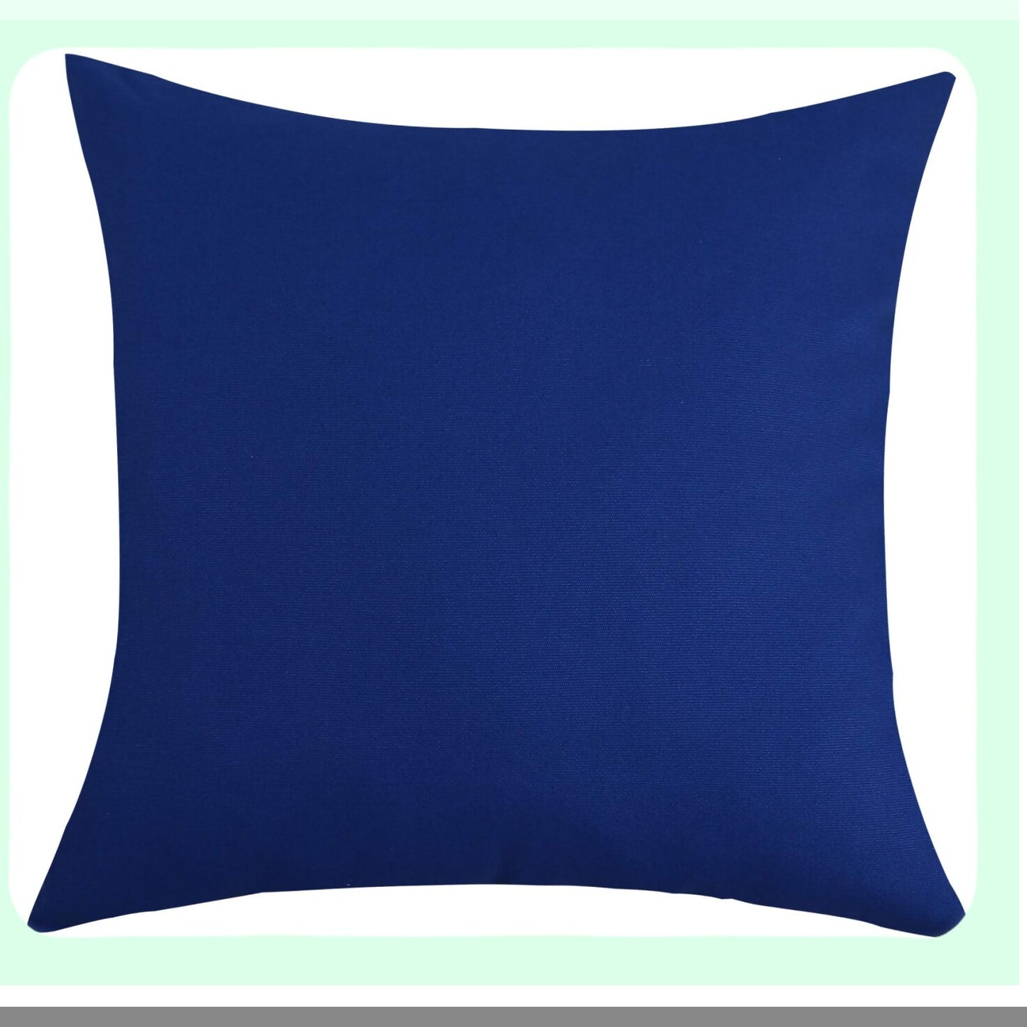 Royal Blue Cotton Canvas Pillow Covers - Set of 2, 18x18 Decorative Cushion Covers in 45 Colors - Solid 100% Cotton Throw Pillow Cases