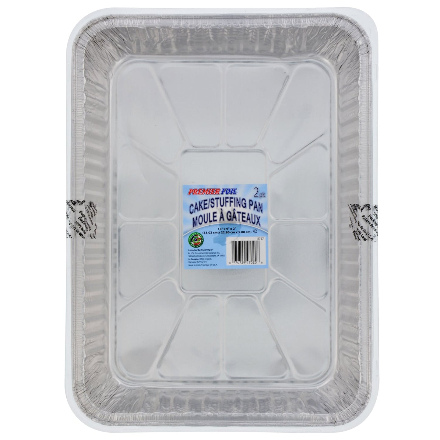 Jiffy-Foil Large Cake and Stuffing Foil Pans, 2-ct. (Pack of 12)