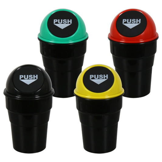 Mini Garbage Cans with Lids for Vehicles, 6.75x3.75-in. (Pack of 24)