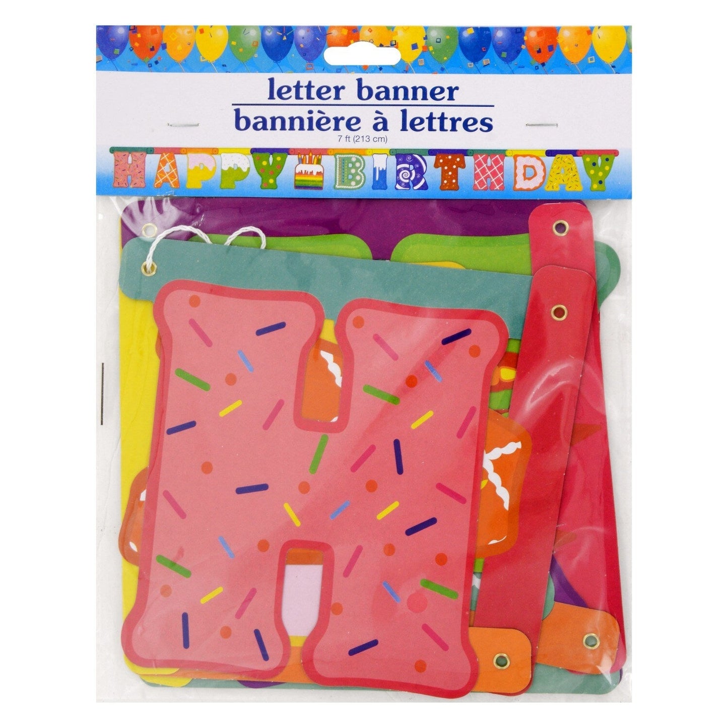 Assorted Birthday and Baby Shower Letter Banners, 7 ft. Strands (Pack of 36)