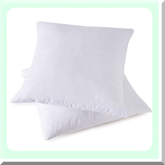 Luxury Down Throw Pillow Inserts - Set of 2 | Premium Cotton Cover | 18x18 Inches | Plush Bed Pillows | Decorative Couch Cushions | Fluffy Sofa Pillows