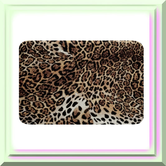 Leopard Print Bath Rug 20x32 Non Slip