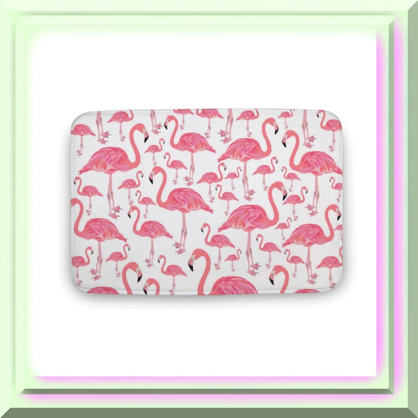 Pink Flamingo Microfiber Bathroom Rug 16"x24"