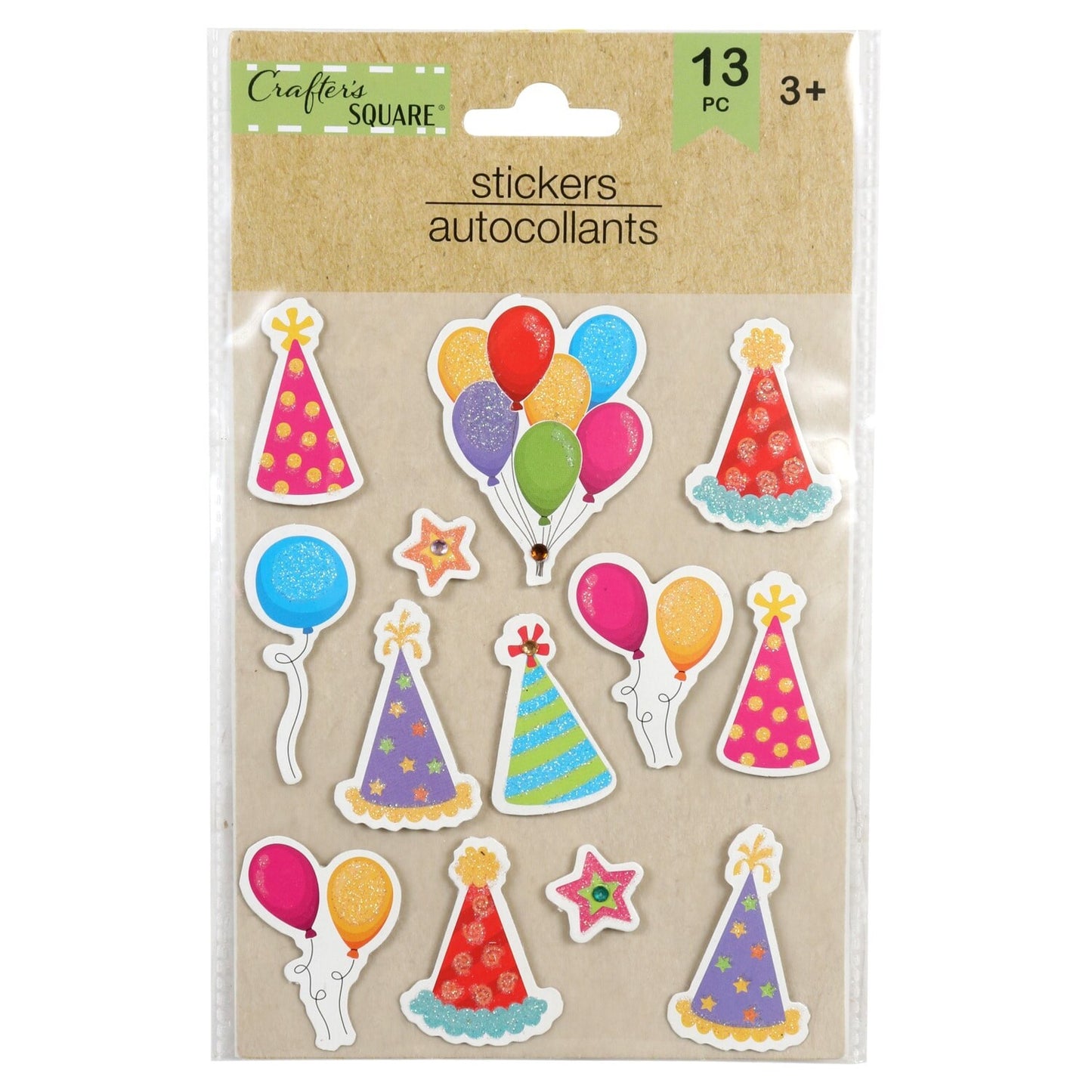 Crafter's Square Happy Birthday Stickers (Pack of 36)