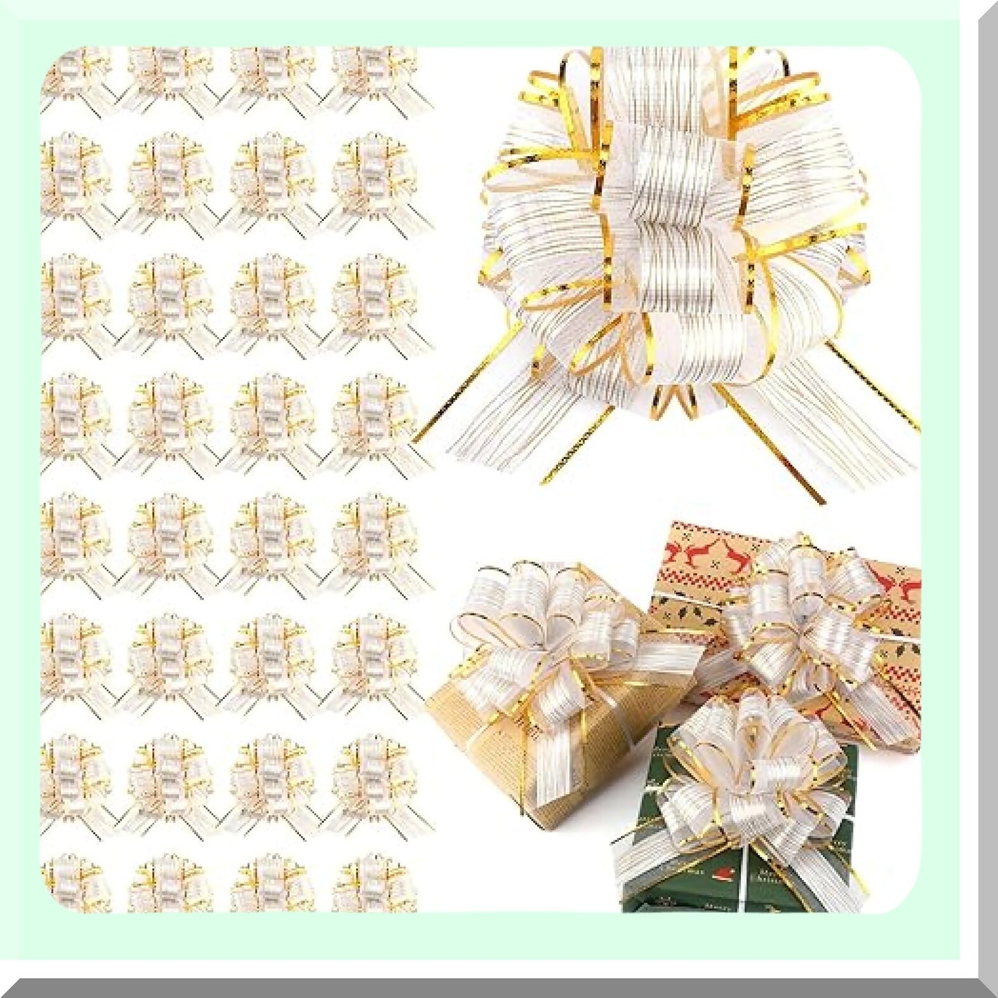 36 Pack 6-Inch Gift Bows for Wrapping and Decorations