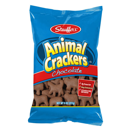 Stauffer's Chocolate Animal Crackers, 8 oz. Bags (Pack of 12)