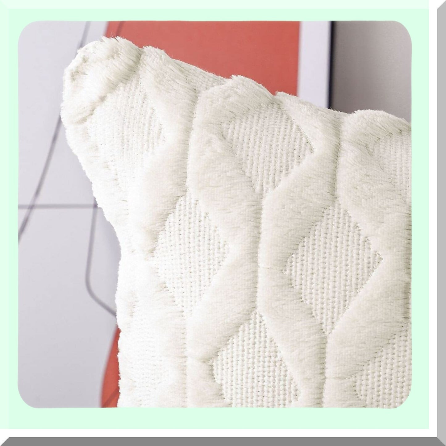 Luxury Plush Velvet Beige Throw Pillow Covers - Set of 2 | Soft Short Wool Decorative Cushion Cases 12x20 inch for Sofa Bedroom | Rectangular Style