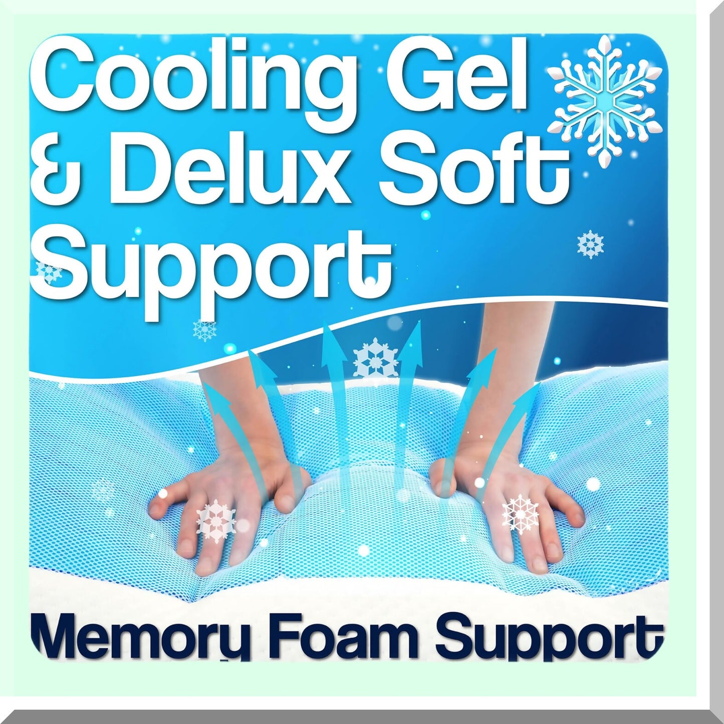 CoolGel Body Support Pillow - Extra Soft Shredded Memory Foam for Stomach, Side Sleepers, Pregnancy & Joint Comfort.