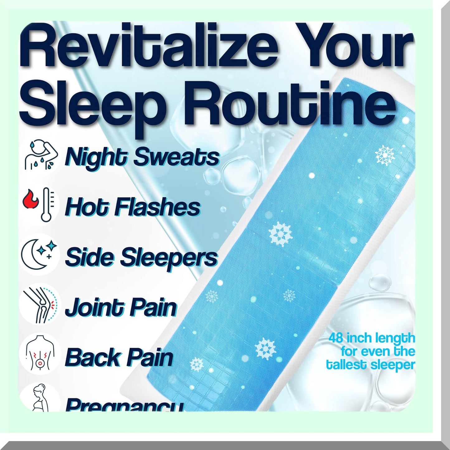 CoolGel Body Support Pillow - Extra Soft Shredded Memory Foam for Stomach, Side Sleepers, Pregnancy & Joint Comfort.