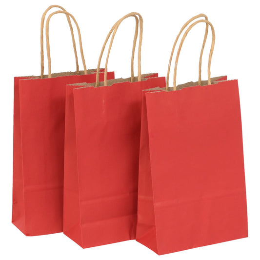 Small Red Kraft Paper Gift Bags, 3-ct. Packs (Pack of 4)