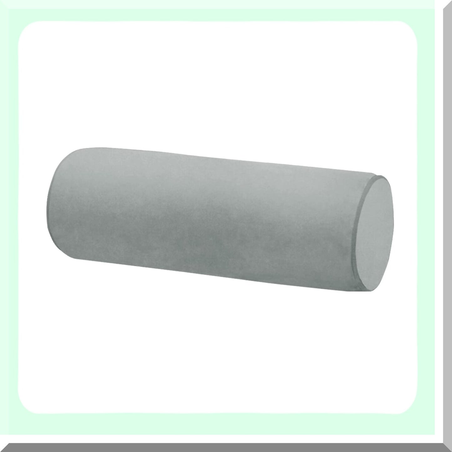 Velvet Cervical Cylinder Pillowcase - Gray 16x6 - Hidden Zipper - Neck Roll Memory Pillow Cover - Round Cushion for Home Decor - House Neck Roll Pillow