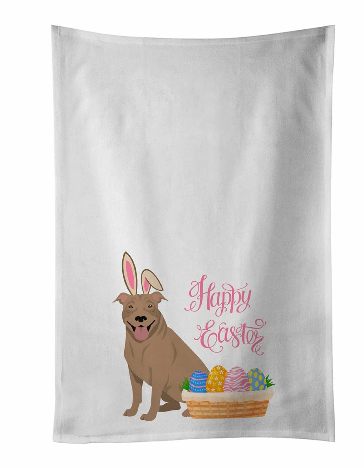 Fawn Pit Bull Terrier White Kitchen Towel Set of 2