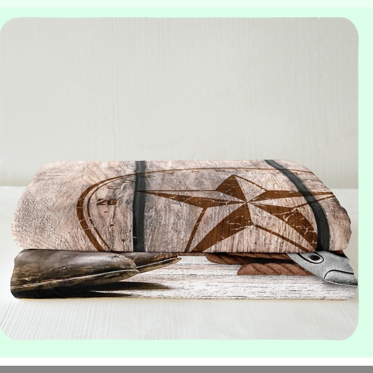 Wild West Texas Star Fleece Blanket - Rustic Cowboy Decor for Men & Boys