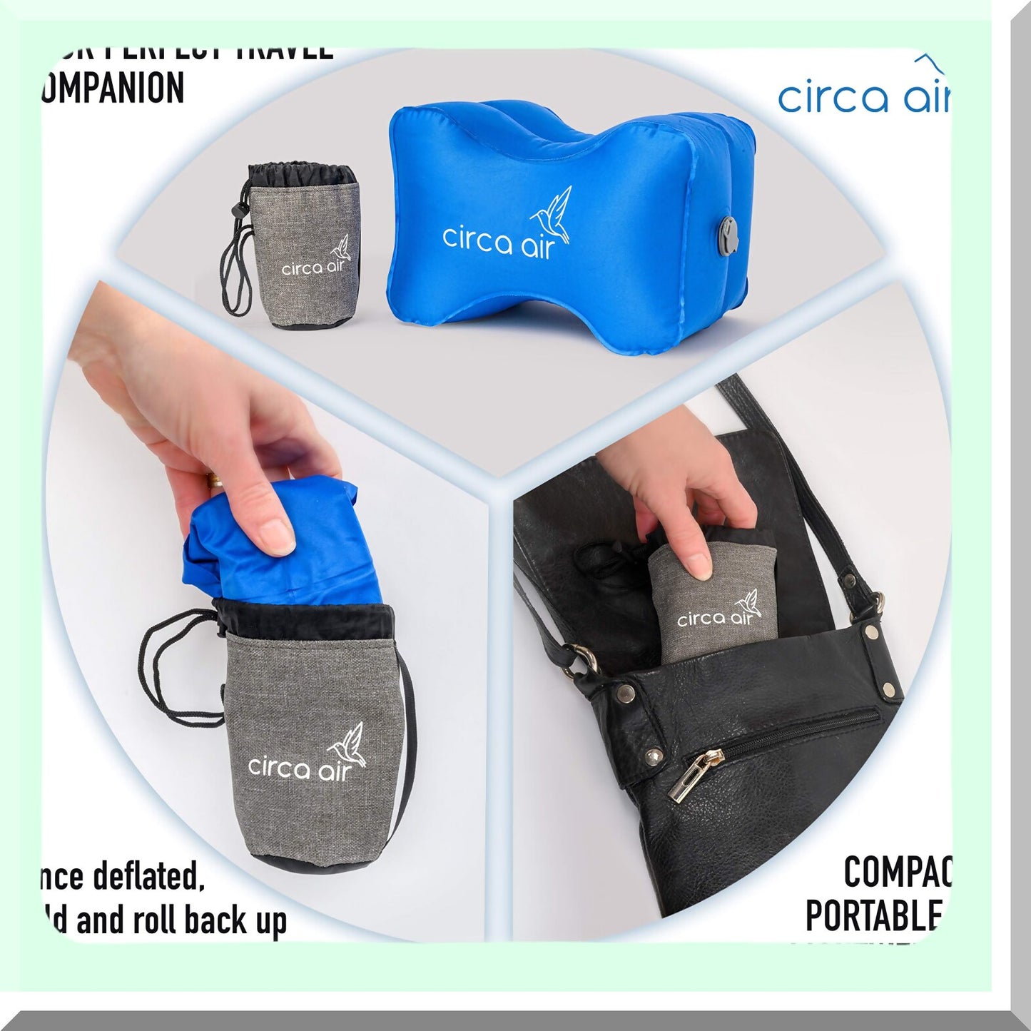 OrthoSleep Inflatable Knee Support - Sciatica Relief Pillow for Side Sleepers. Lightweight Orthopedic Cushion for Back, Leg, Hip & Joint Pain. Travel-Friendly Design, 1.98 Oz.