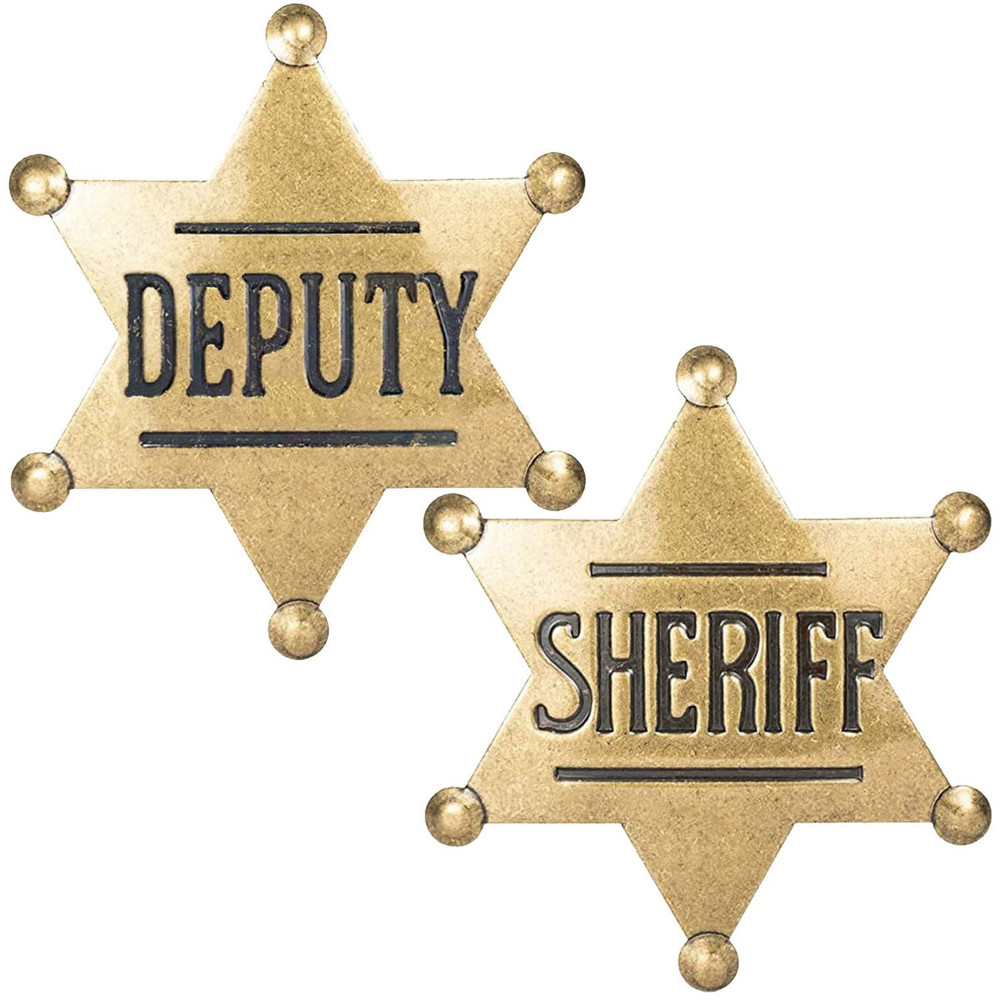 Wild West Deputy Badge Party Pack - Set of 2 Sheriff Badges for Kids & Adults. Perfect for Parties, School Prizes, and Gift Bags!