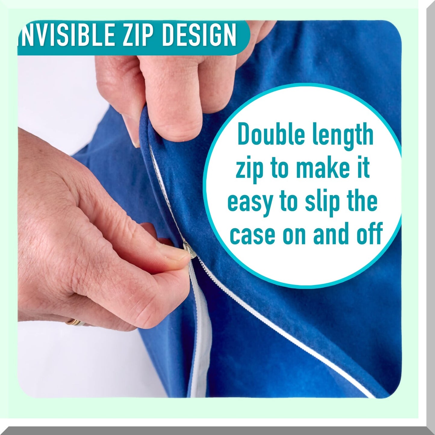 UltraSoft Microfiber Wedge Pillow Cover - Extra Wide Large Case for Inflatable Wedge Pillow 27x27x8 - Zippered Bed Wedge Pillow Protector