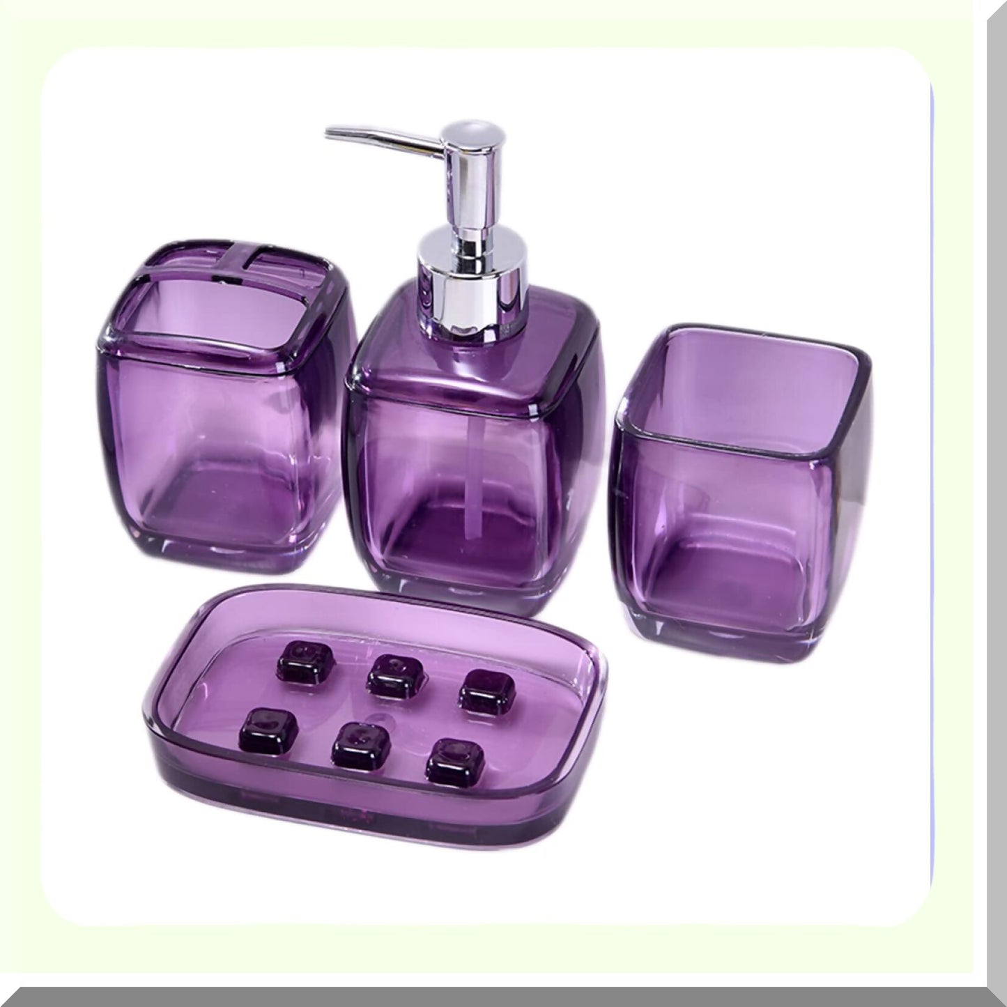 Acrylic Bathroom Accessories Set 4Pcs