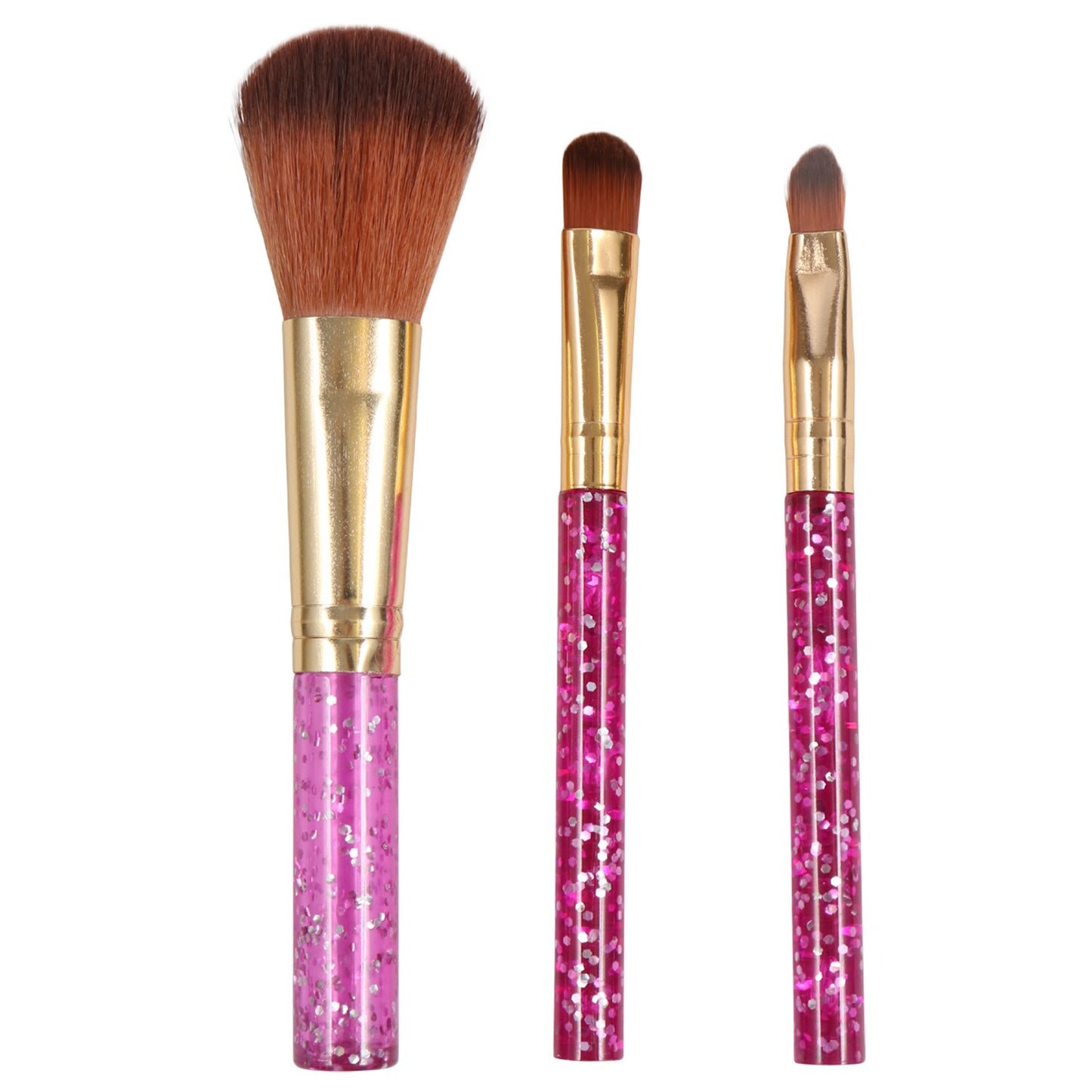 Cosmetic Brushes & Heart-Shaped Compact Mirrors (Pack of 42)