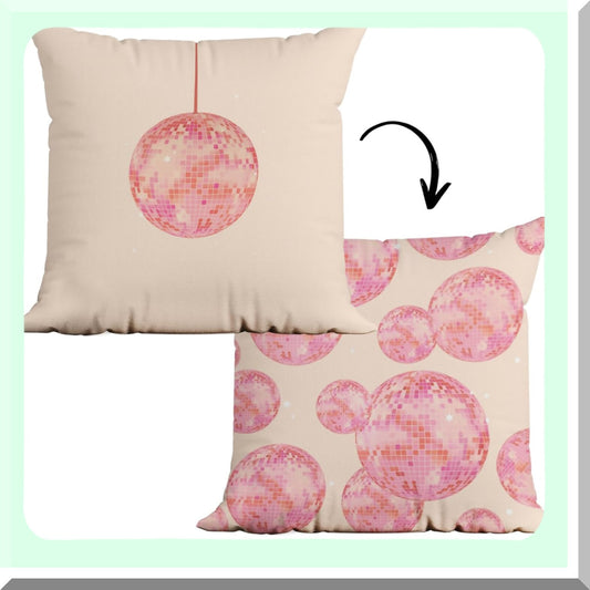 Shimmering Disco Dream Pillow Cover - 18x18, Glittering Decorative Pillow for College Dorm Room, Trendy Gifts for Women & Teenage Girls.