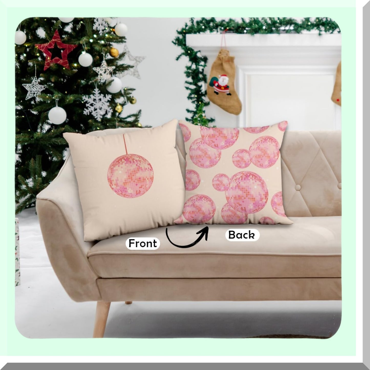 Shimmering Disco Dream Pillow Cover - 18x18, Glittering Decorative Pillow for College Dorm Room, Trendy Gifts for Women & Teenage Girls.