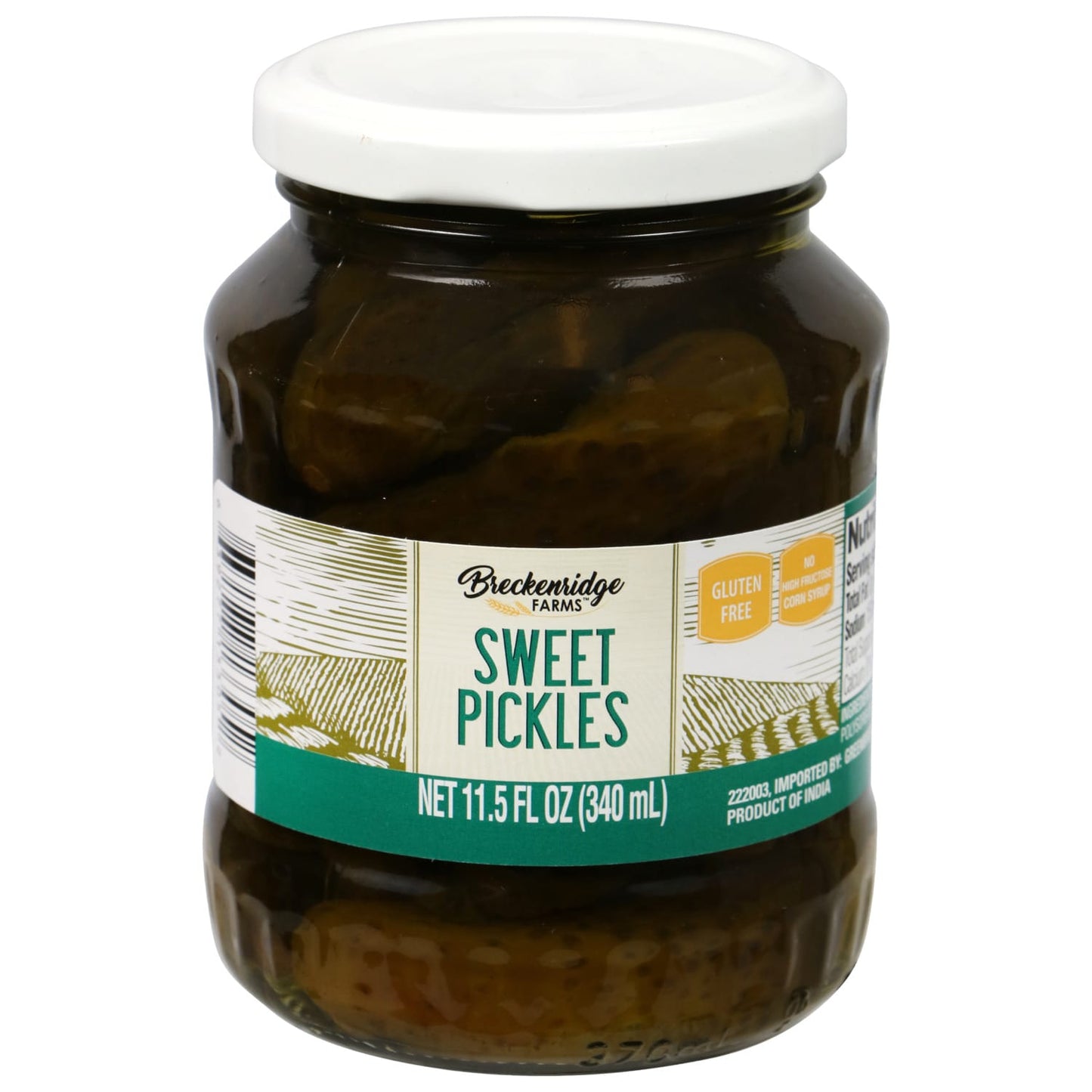 Breckenridge Farms Sweet Pickles, 11.5-oz. Jars (Pack of 12)