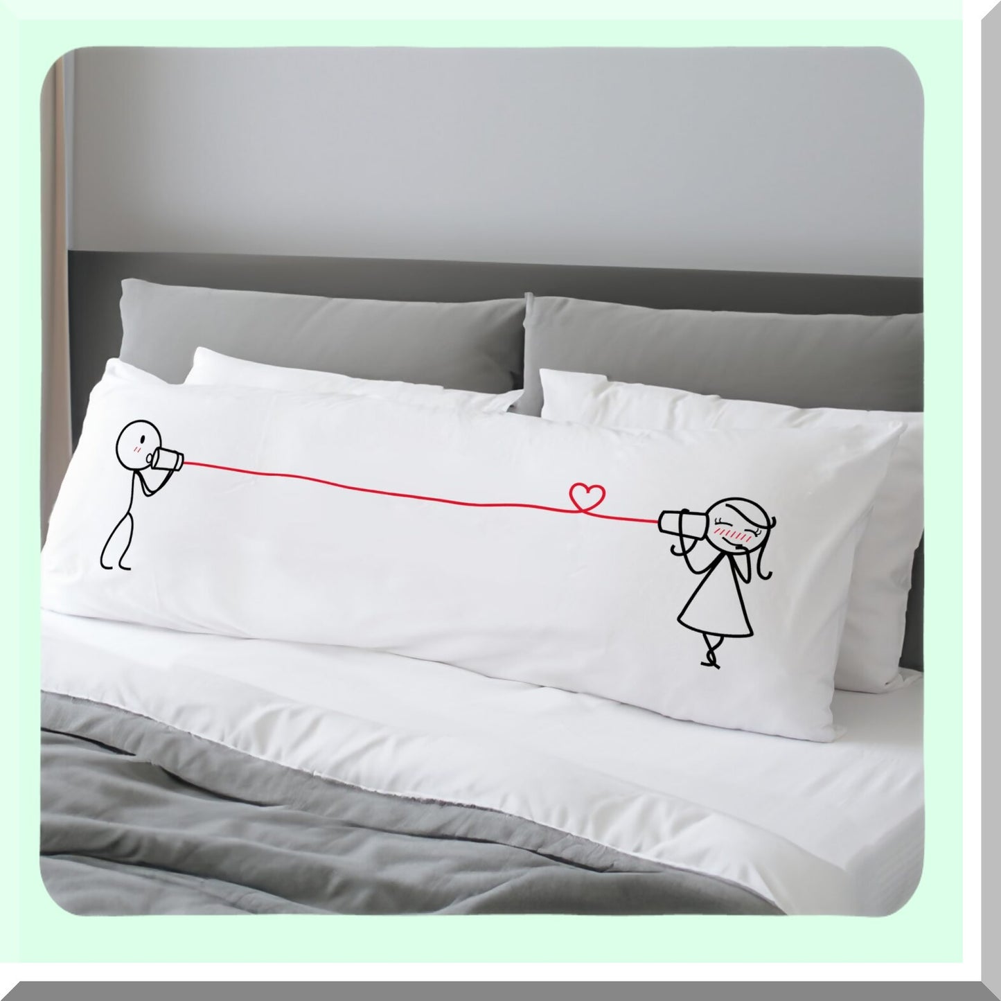 Love Nest Body Pillowcase - Romantic Girlfriend Gift for Valentine's Day, Anniversary, Wedding - Wife Gifts for Her - Soft Body Pillow Cover