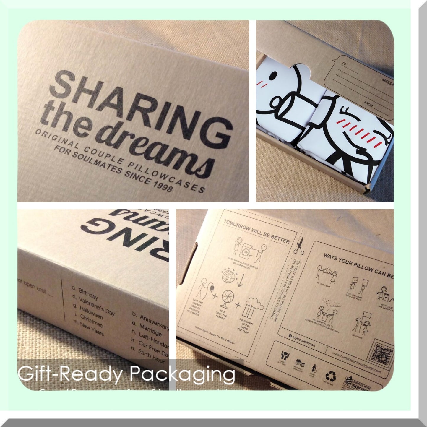 Love Nest Body Pillowcase - Romantic Girlfriend Gift for Valentine's Day, Anniversary, Wedding - Wife Gifts for Her - Soft Body Pillow Cover