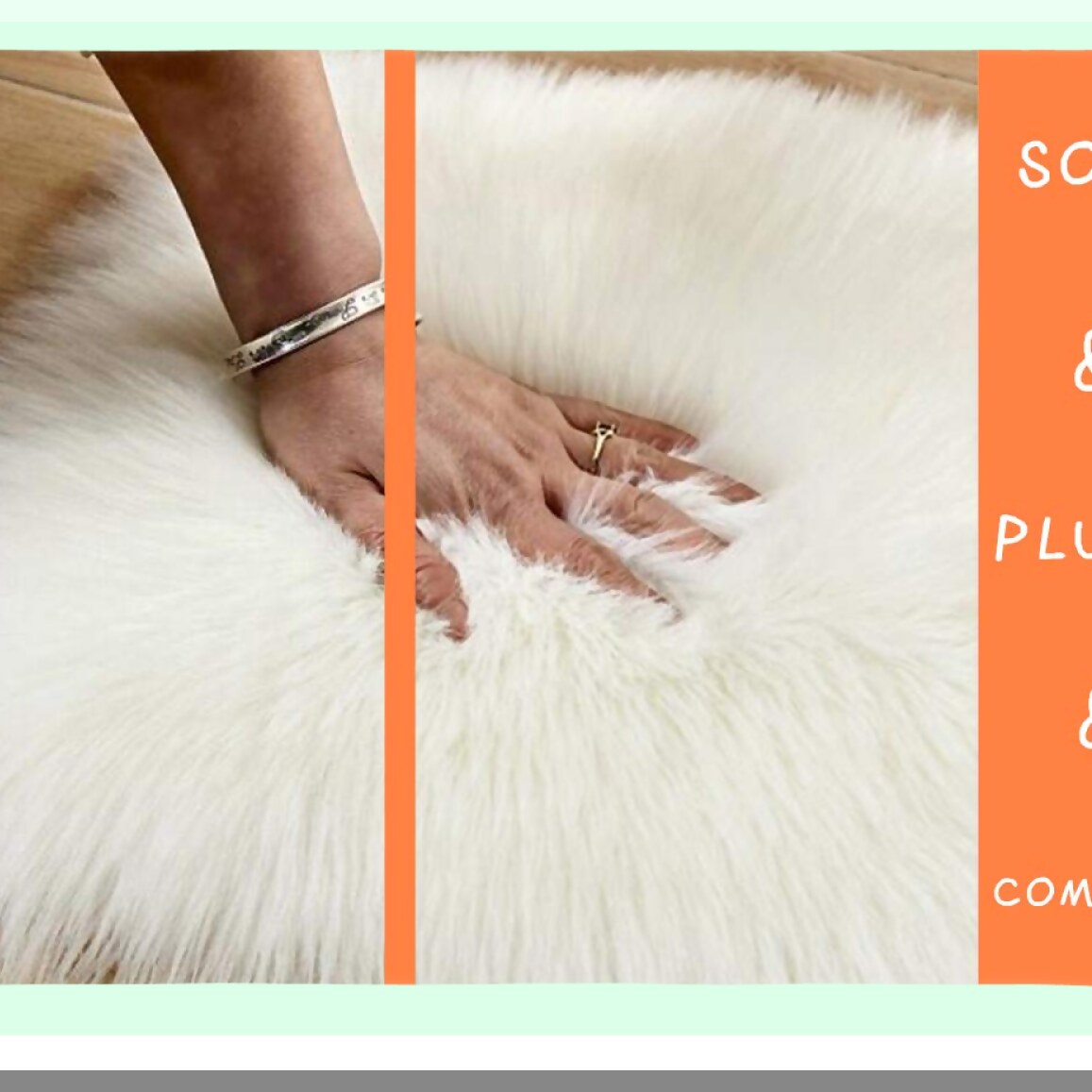 SoftWool Pillowcase - 18x18 Inch Decorative Cushion Cover, Washable Long Wool, No Shedding, White Sheep Design - Cozy Home Decor Accent (1Pc)