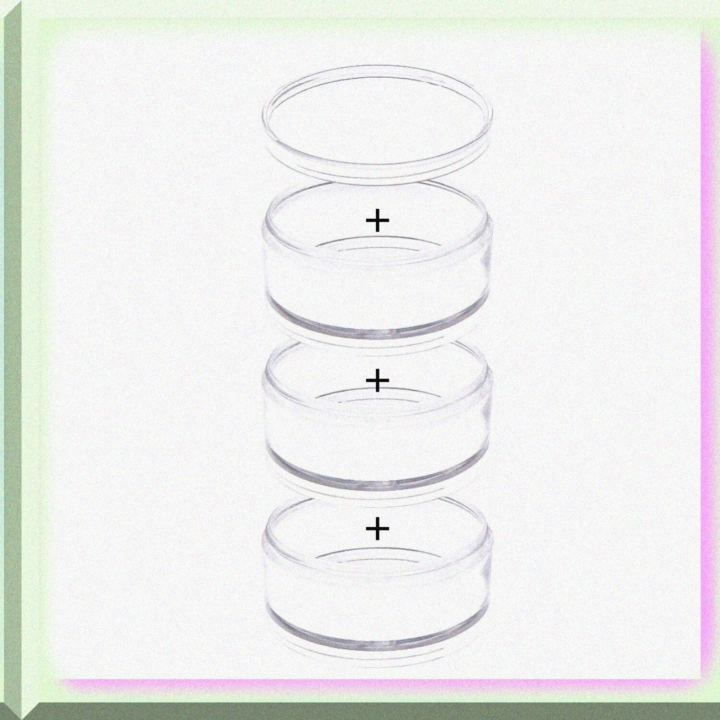60ML Stackable Round Plastic Bead Storage Jars Set