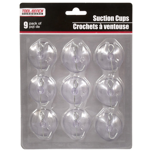Tool Bench Suction Cup Hooks, 9-ct. Packs (Pack of 36)
