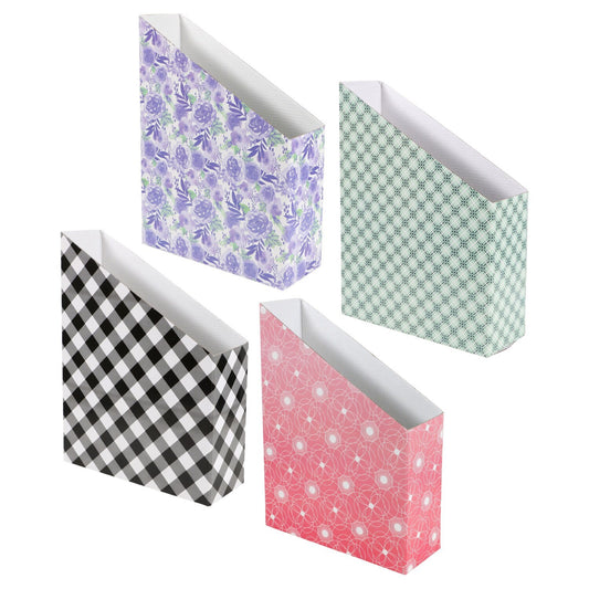 Jot Designer Corrugated Cardboard File Holders, 10.5x15x3.5 in. (Pack of 24)