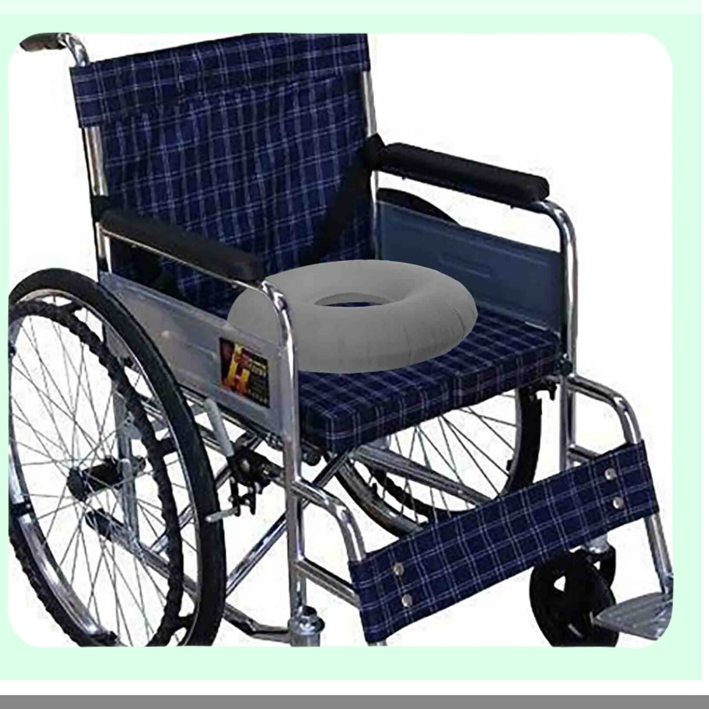 ComfortRing Inflatable Seat Cushion - Pain Relief Donut Pillow for Hemorrhoids & Tailbone - Portable Round Wheelchair Cushion for Home, Car, Office - Gray 15"