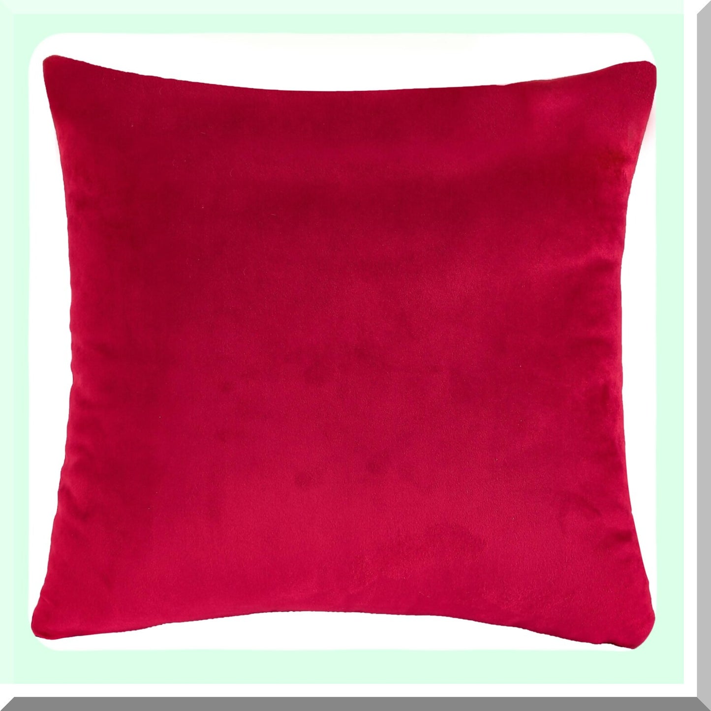 Velvet Snowflake Deer Pillow Covers - Set of 2 | Embroidered Xmas Decorative Cushion Cases 18x18 inch | Festive Holiday Throw Pillow Covers (Deer-red)