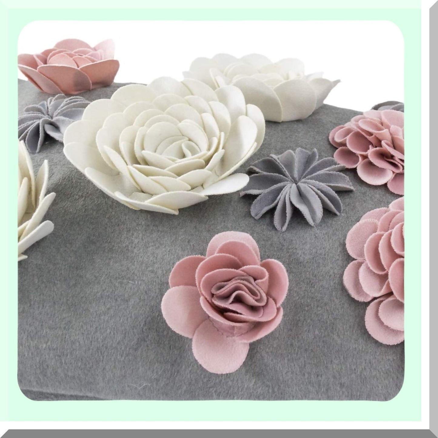 Colorful 3D Floral Cushion Cover - Home Decor Throw Pillow Case for Sofa, Couch, Bed - 14 x 24 Inches Decorative Accent