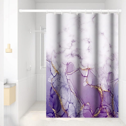 Purple Marble Shower Curtain 60x72 Inches