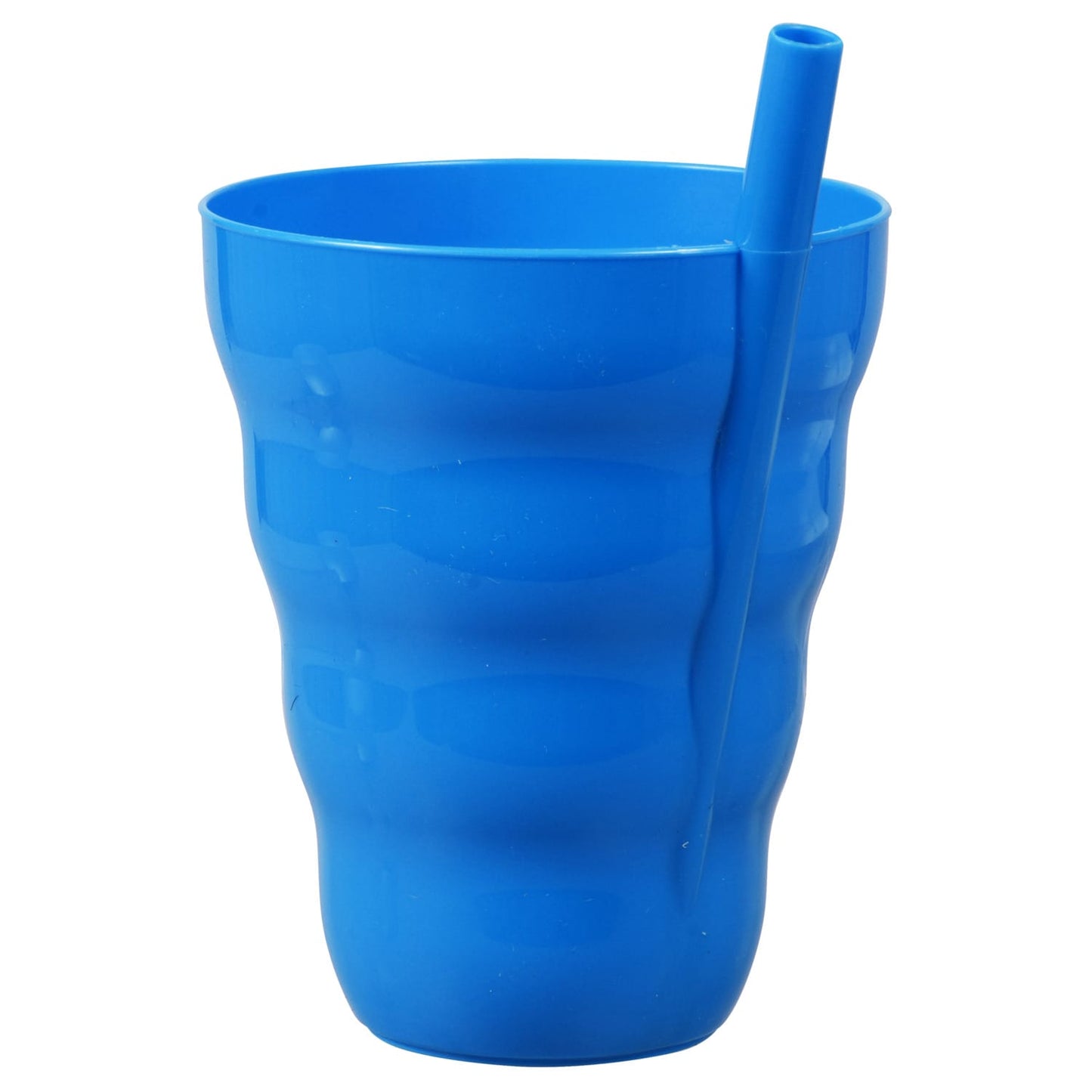 Colorful Plastic Tumblers with Built-In Straws, 5x3.625 in. (Pack of 24)
