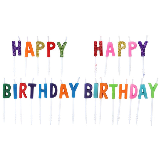 Letter-Shaped Happy Birthday Candles, 13-ct. Packs (Pack of 48)