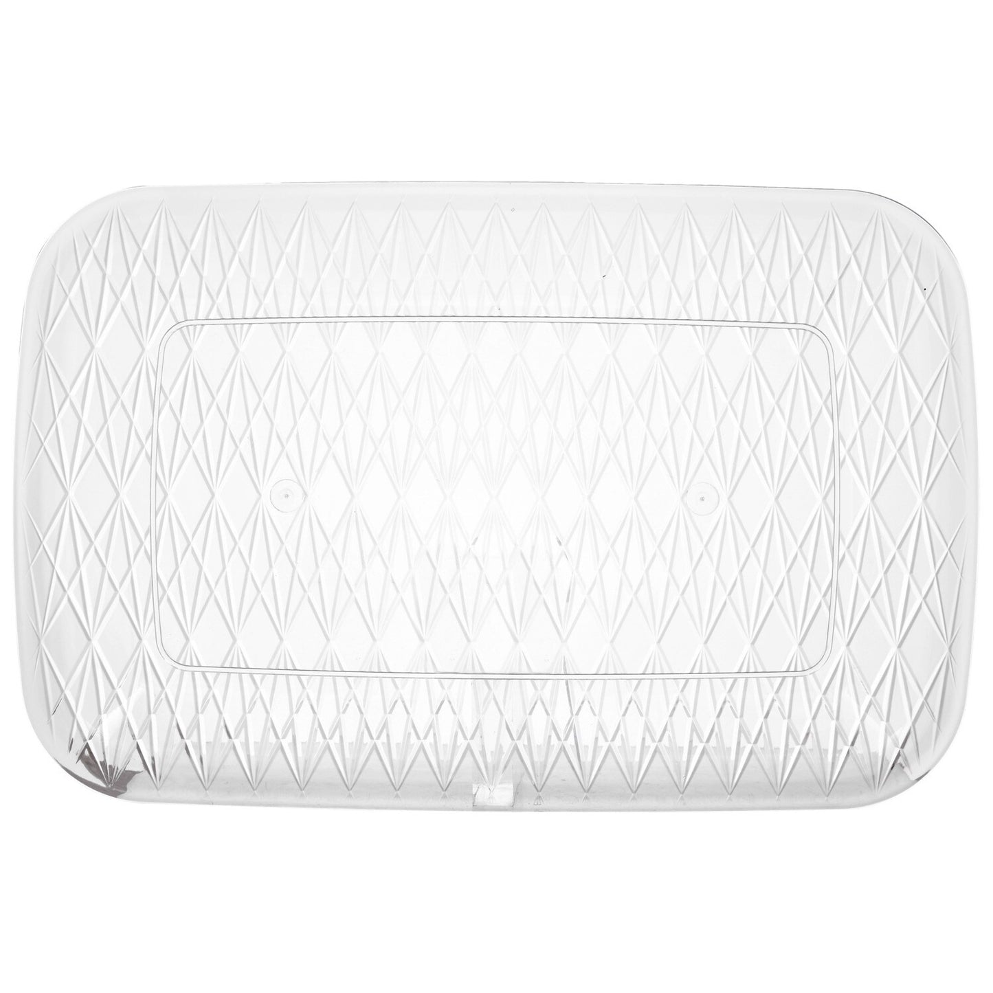 Large Rectangular Crystal-Cut Plastic Trays (Pack of 4)