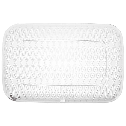 Large Rectangular Crystal-Cut Plastic Trays (Pack of 4)