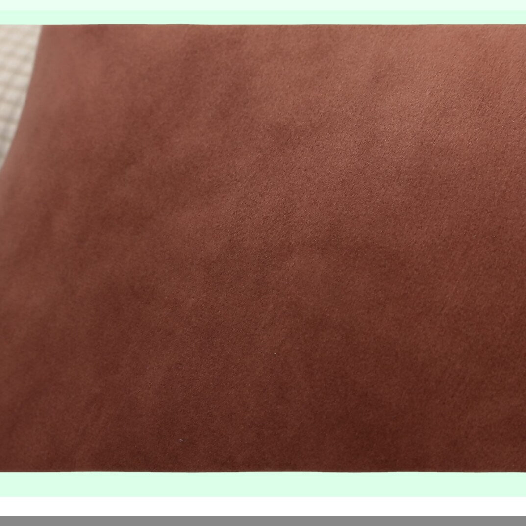 Luxury Velvet Euro Pillow Covers - Set of 2 Super Soft 28x28 Inch Pillowcases in Chocolate Brown - Decorative Cushion Cases for Home Décor