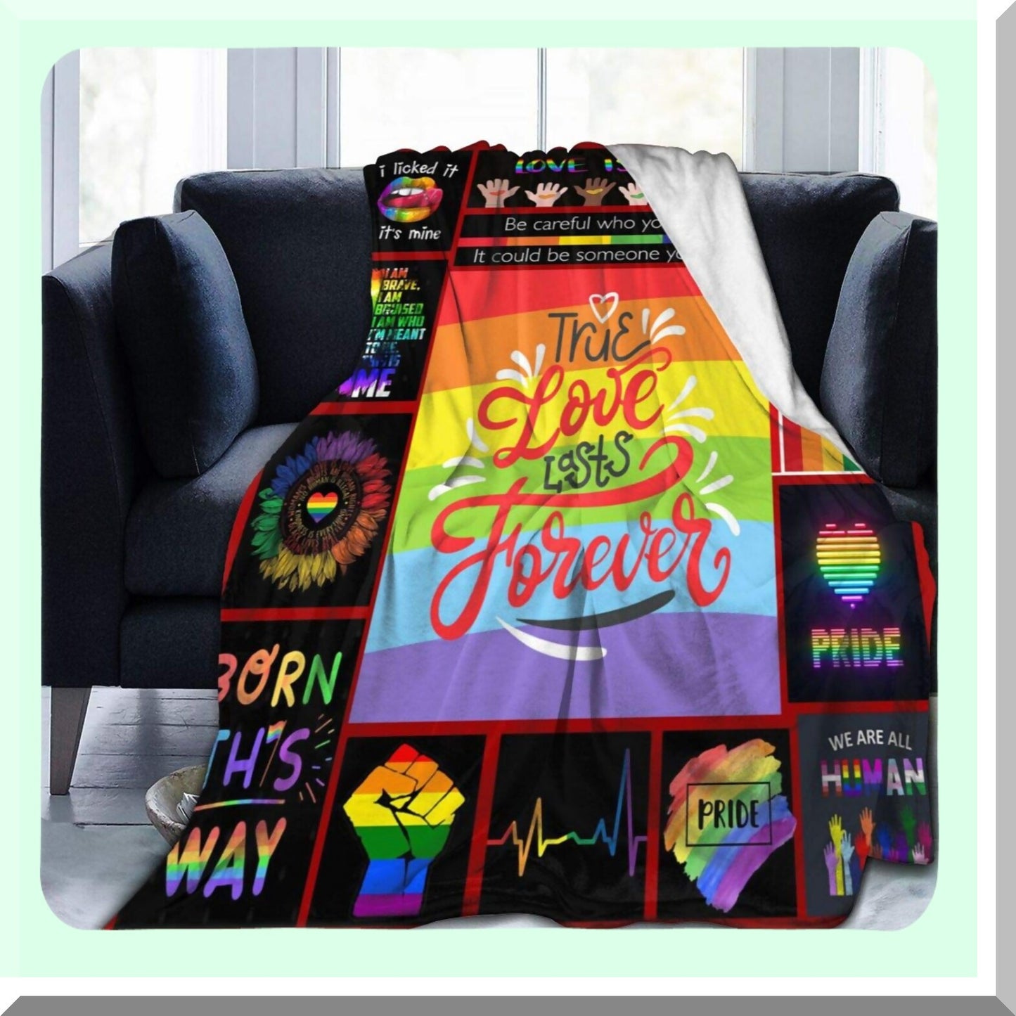 CozyFluff Reversible Fleece Throw - Ultra Soft, Warm & Thick Blanket for Couch, Sofa, or Outdoors - Perfect Winter Bedding & Holiday Gift, 50"x40""